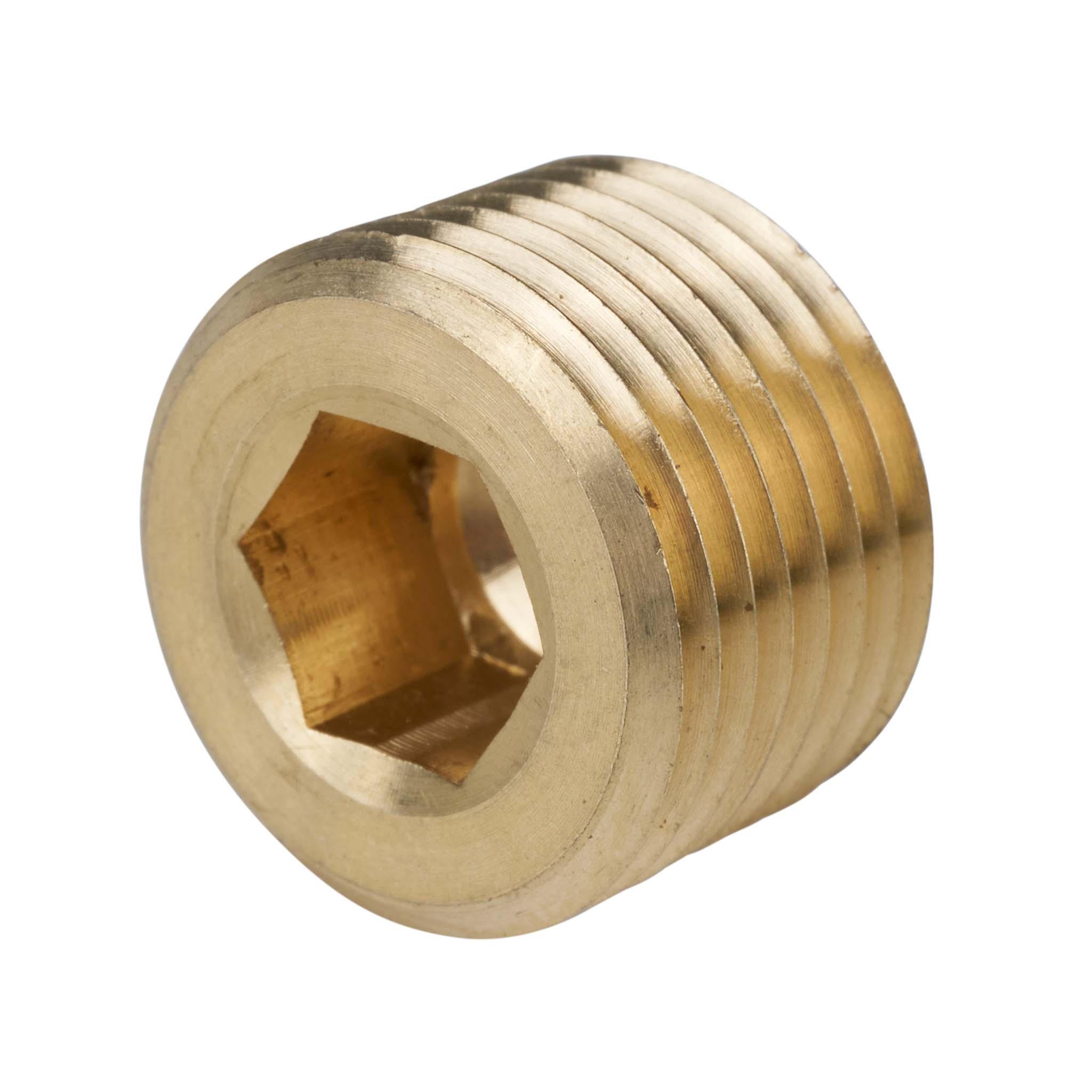3/8" brass socket head pipe plug